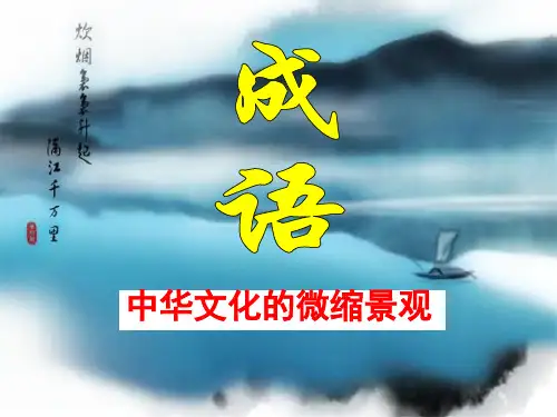 《成语:中华文化的缩微景观》课件