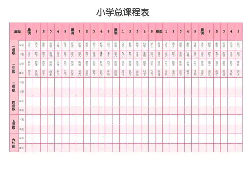 小学总课程表