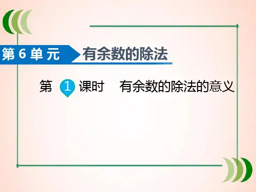 人教版数学二年级下册第1课时  有余数的除法的意义
