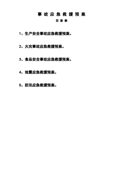 企业安全应急预案 2