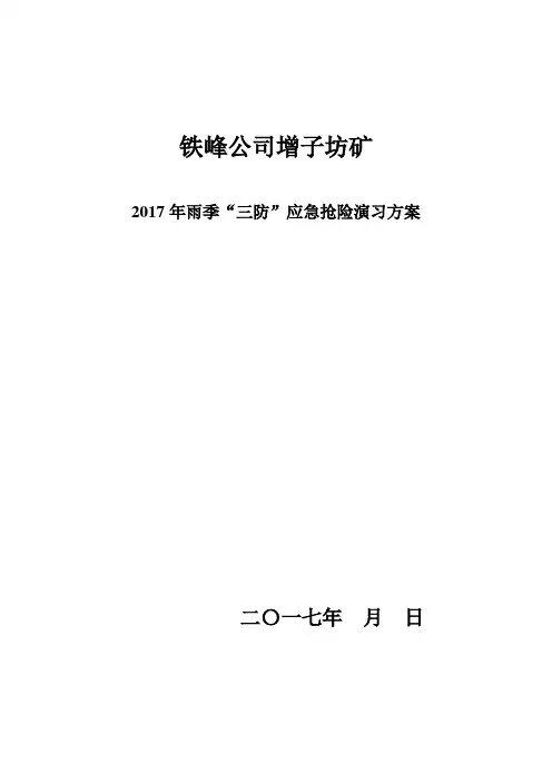 2017雨季三防工作方案 2