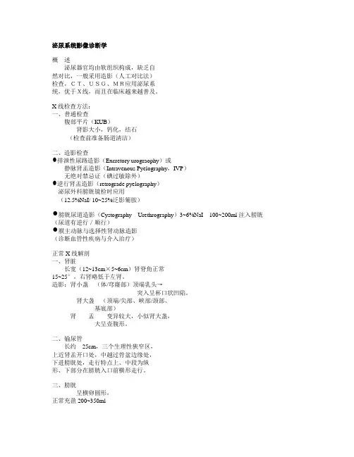 泌尿系统影像诊断学