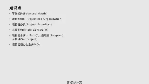 项目管理1项目管理概述PPT课件