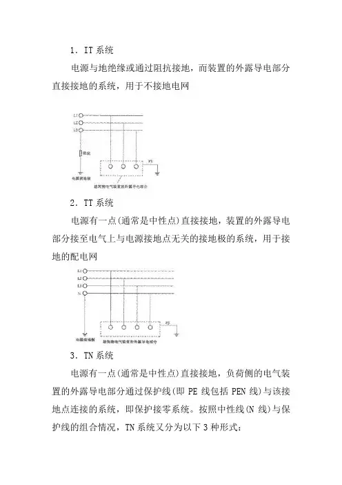 IT系统、TT系统和TN系统