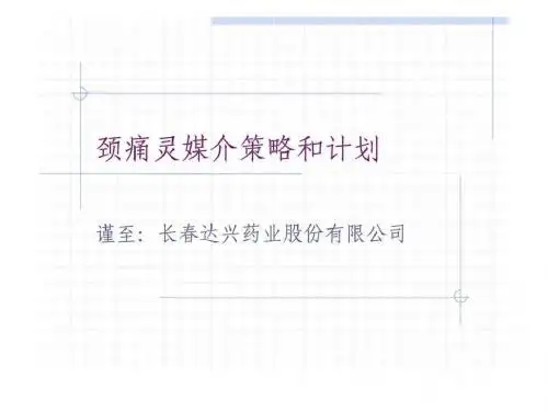 2019年颈痛灵媒介策略和计划
