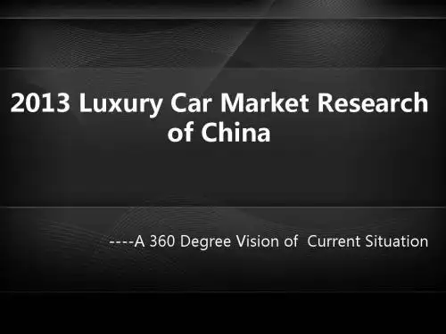 2013年中国豪车市场研究【英文精品】