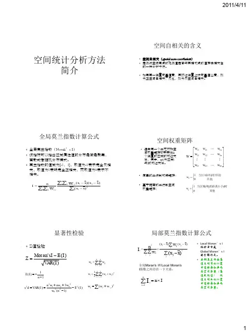 空间权重矩阵计算