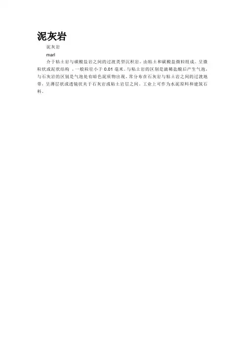 泥灰岩