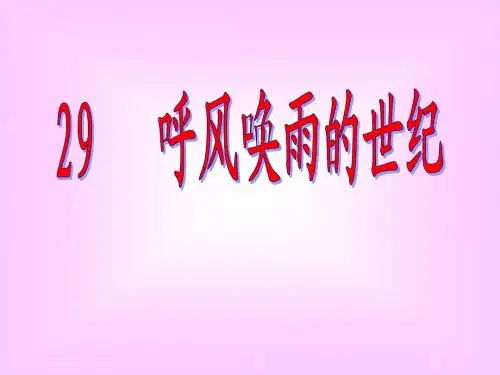 29、呼风唤雨的世纪(修改后)-公开课