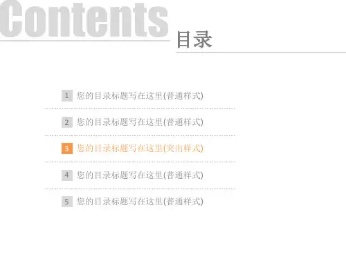 最新目录模版,很好看哦