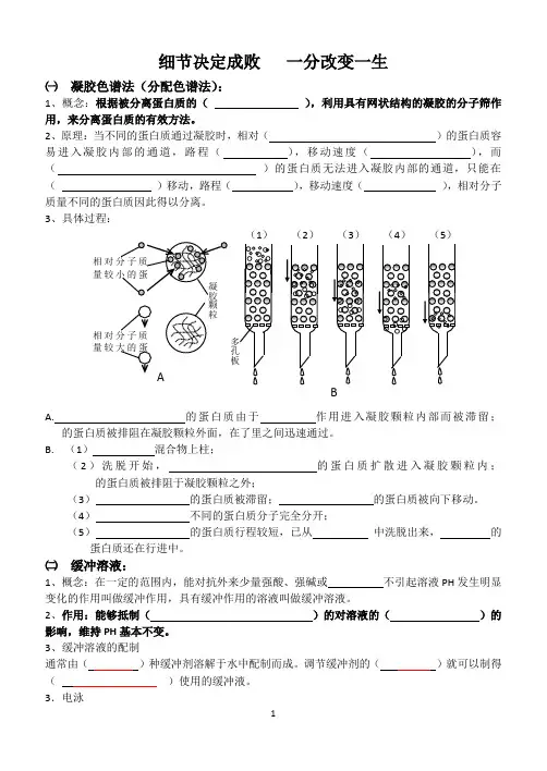 凝胶色谱法练习题