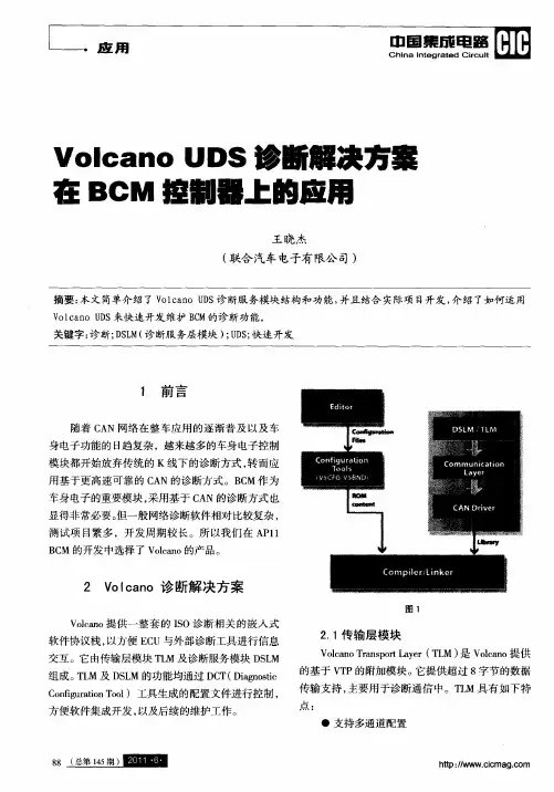 Volcano UDS诊断解决方案在BCM控制器上的应用