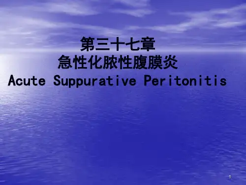 急性化脓性腹膜炎PPT课件