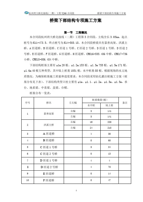 桥梁下部结构专项施工方案