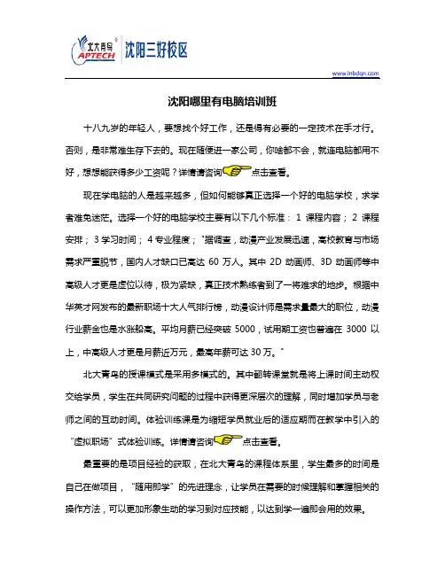 沈阳哪里有电脑培训班