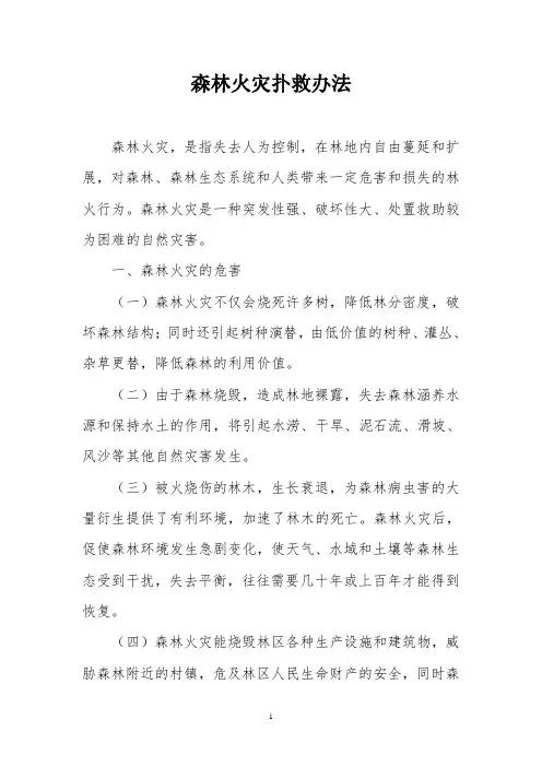 森林火灾扑救办法