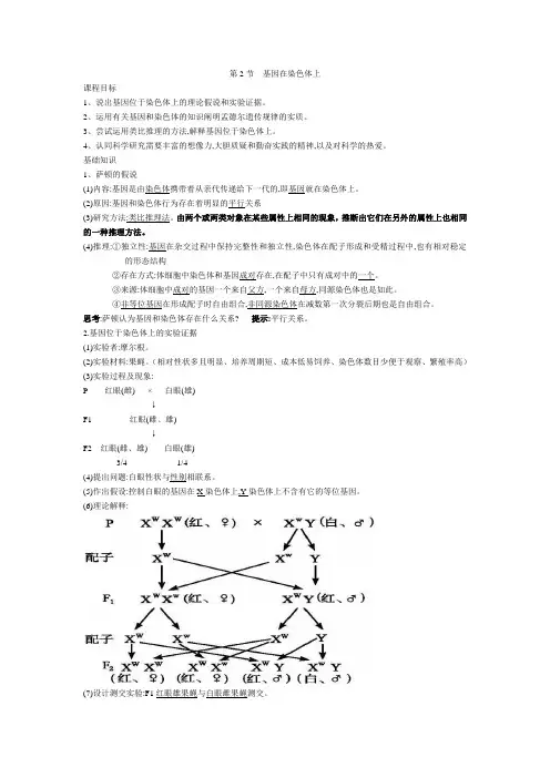 基因在染色体上教案