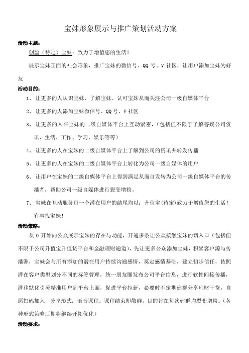 网红 形象打造及打造推广初步方案