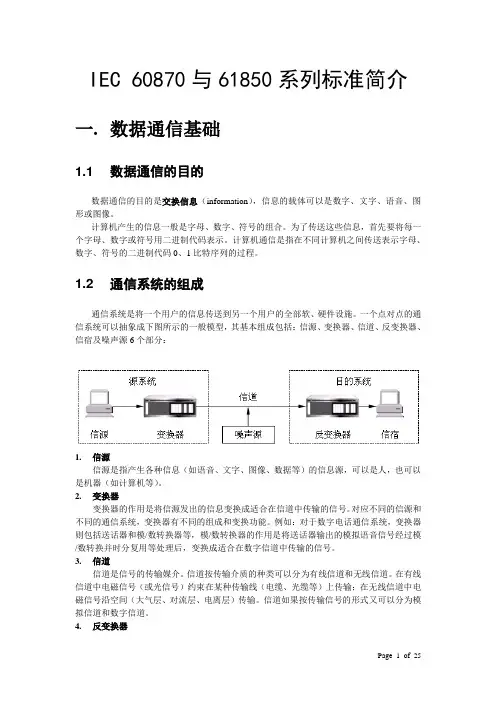 数据通信IEC60870及61850