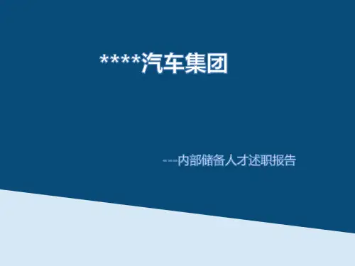 内部人才述职报告