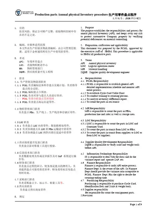 API盘点流程