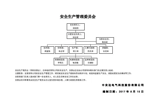 安全生产委员会组织架构图