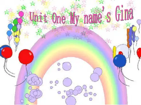 七年级英语上册unit1MynameisGina.sectionB课件人教版新目标