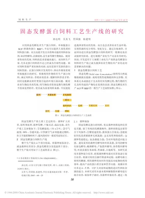 固态发酵蛋白饲料工艺生产线的研究