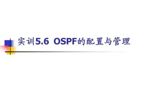 实训5.6  OSPF的配置与管理