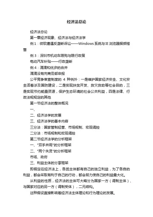 经济法总论