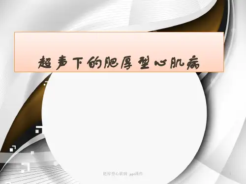 肥厚型心肌病 ppt课件