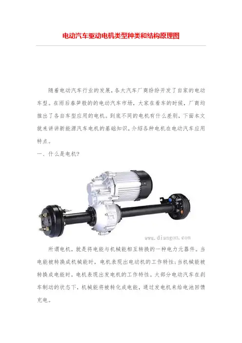 电动汽车驱动电机类型种类和结构原理图