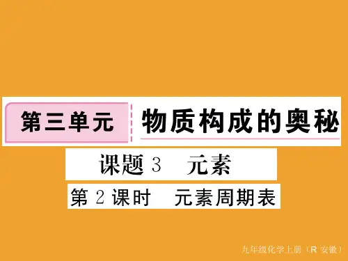 第2课时 元素周期表