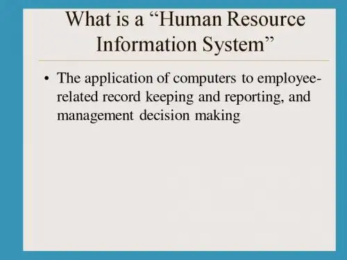 HRIS study notes