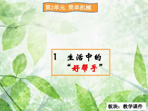 五年级科学上册 2.1 生活中的好帮手课件1 湘教版