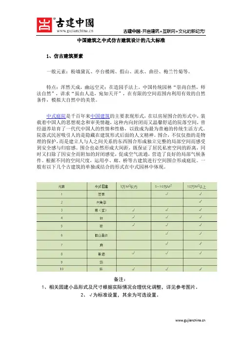 中国建筑之中式仿古建筑设计的几大标准