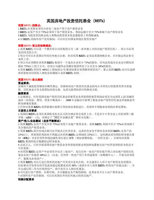 英国房地产投资信托基金