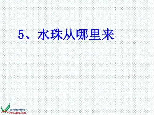 三年级科学下册_3.5水珠从哪里来_教科版