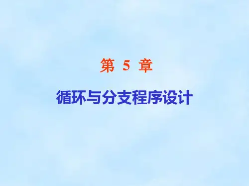 第5章循环与分支程序设计