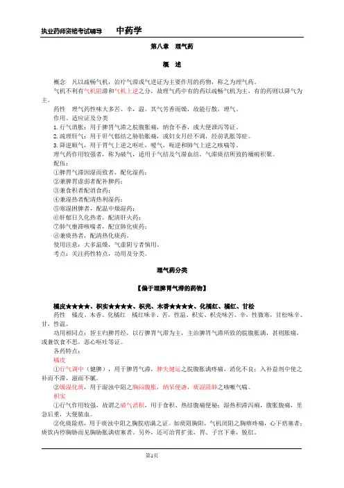 执业药师资格考试 中药学12