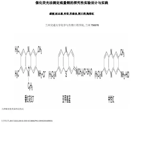 催化荧光法测定痕量铜的探究性实验设计与实践