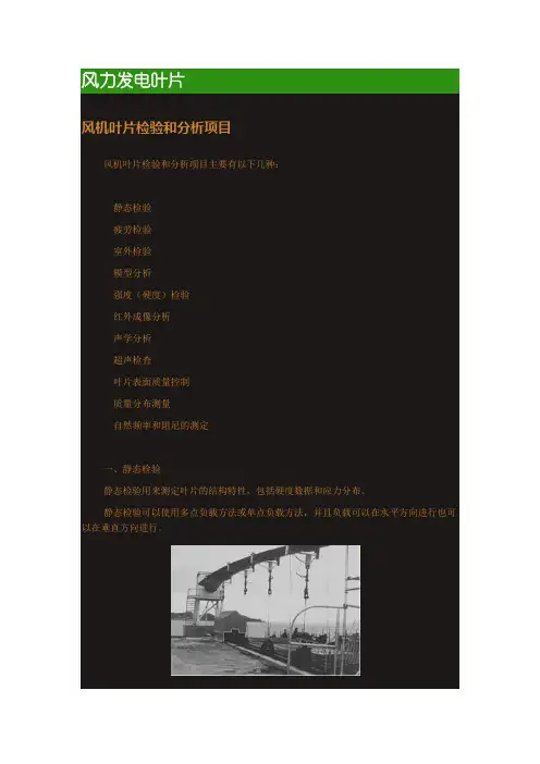 风机叶片检验和分析项目