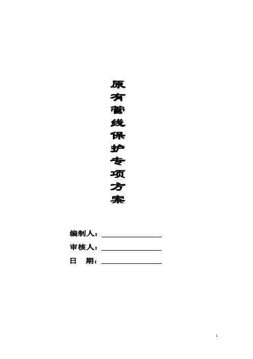 地下管线保护专项方案 2