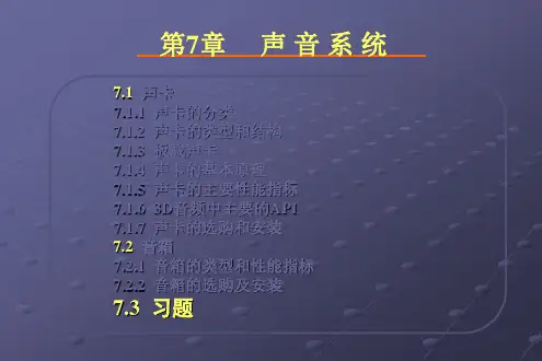 声卡知识