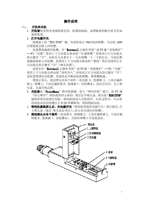 操作说明喷码机