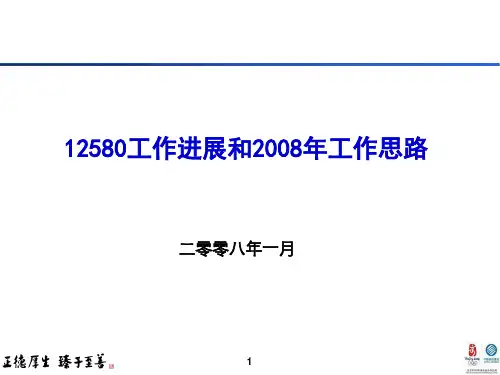 12580工作进展和2008年工作思路【1月4日】