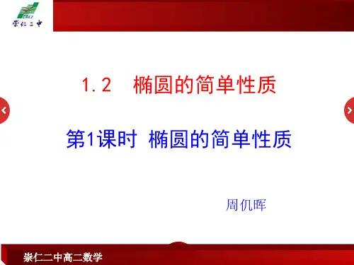 椭圆的简单性质ppt课件.ppt