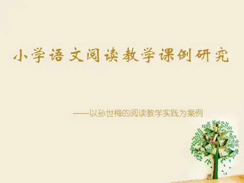 小学语文阅读教学课例研究2PPT课件
