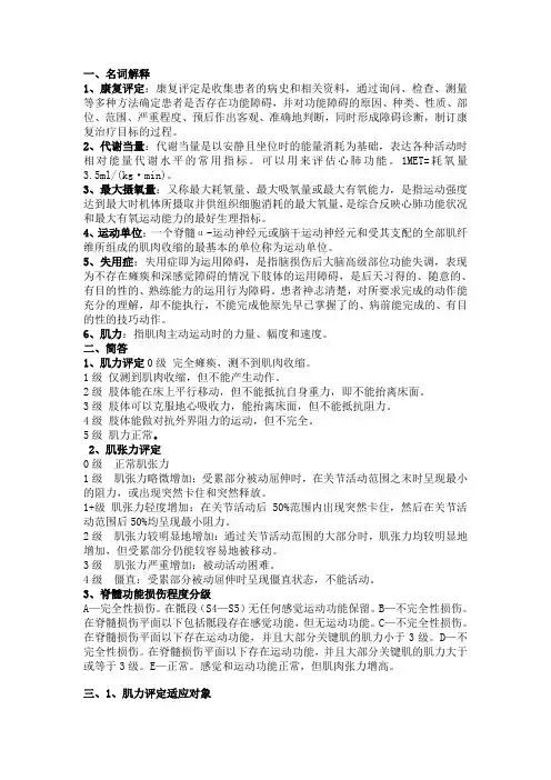 康复评定 2
