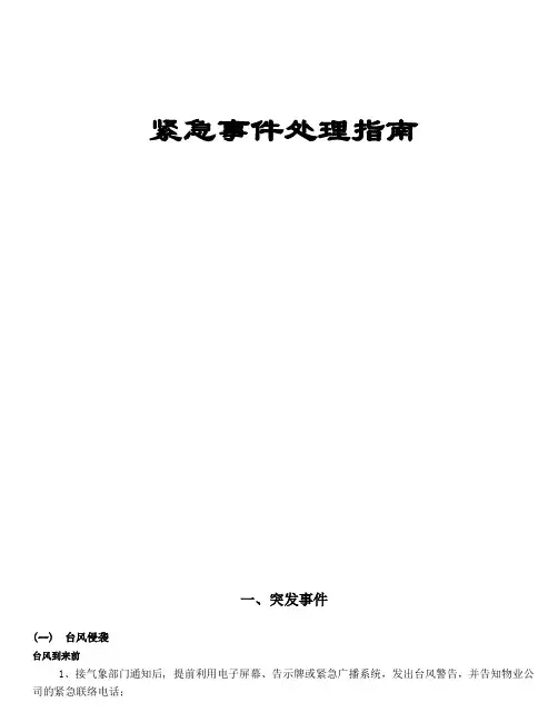 应急事件处理指南